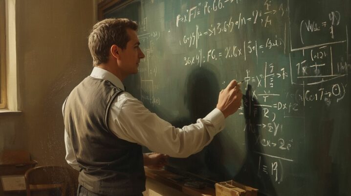 Profesor pizarra