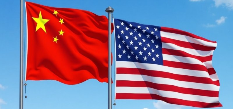 US china banderas