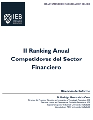 II Ranking Anual Competidores del Sector Financiero